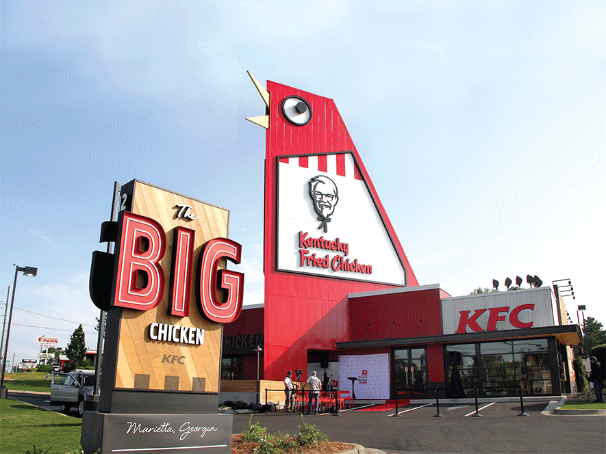 สถาปัตยกรรมจากอาหาร The Big chicken, Atlanta